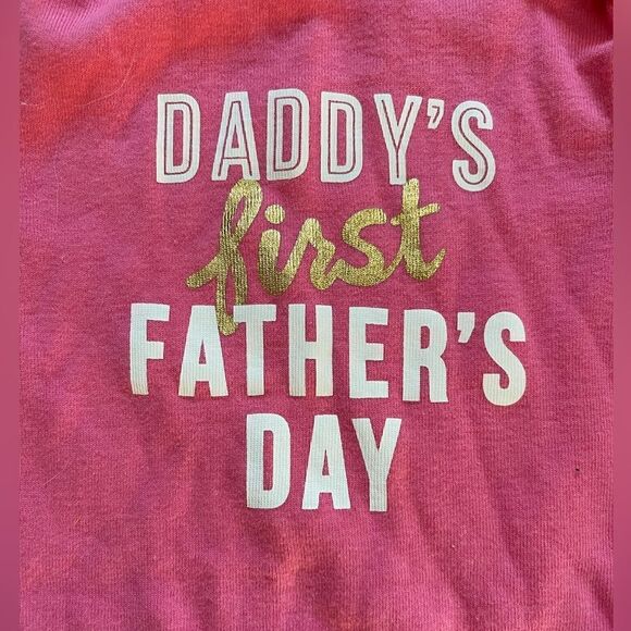 9m pink Carters Daddy’s first Fathers Day Onesie - Picture 2 of 4
